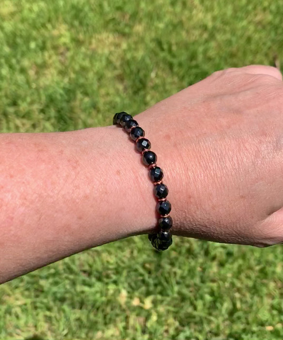 Black Hematite and Copper Magnetic Therapy Bracelet