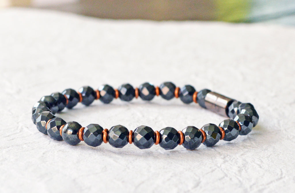 Black Hematite and Copper Magnetic Therapy Bracelet