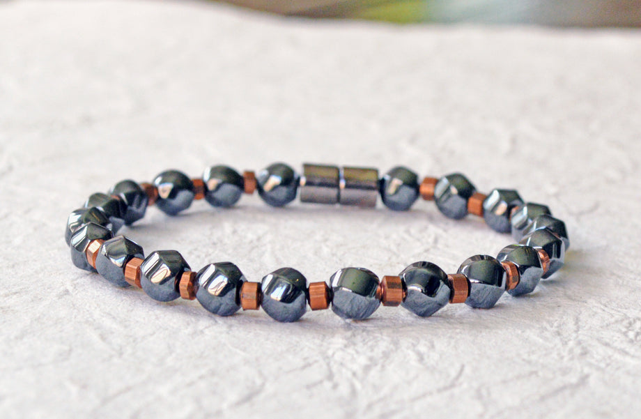 Facetted Hematite 8mm Bracelet - Concentration, Protection & Grounding -  Full Circle SG