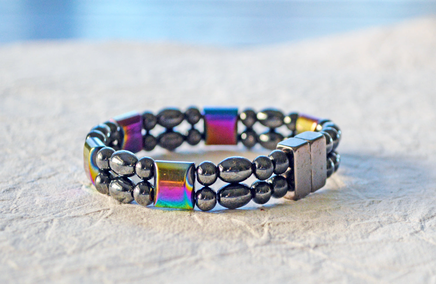 Kids Rainbow Hematite Bracelet 13cm - Etsy