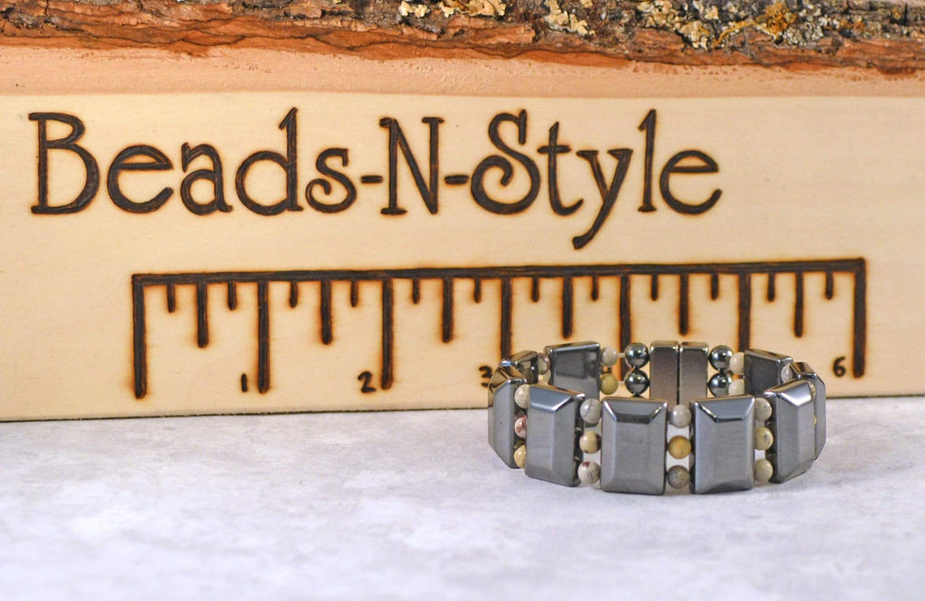 Beads-N-Style Magnetic Therapy Bracelet Magnetic Bracelet with Crazy Horse Stones